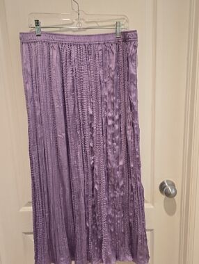 Simply Vera Vera Wang Lavender Pleated A-Line Maxi Skirt